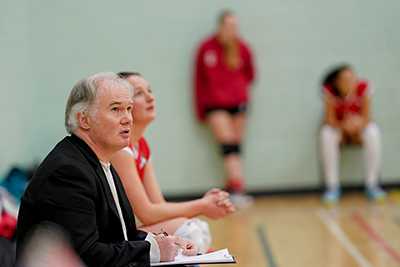 Coach Tommy on the bench